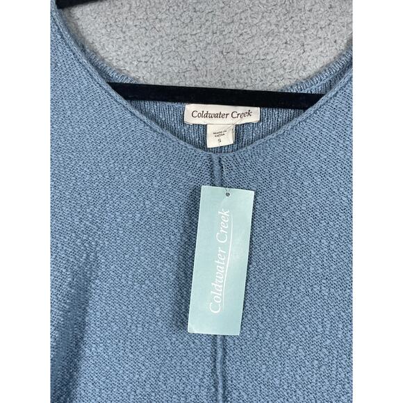 Coldwater Creek Women's Blue Short Sleeve Sweater Top Size S NWT - Picture 4 of 9